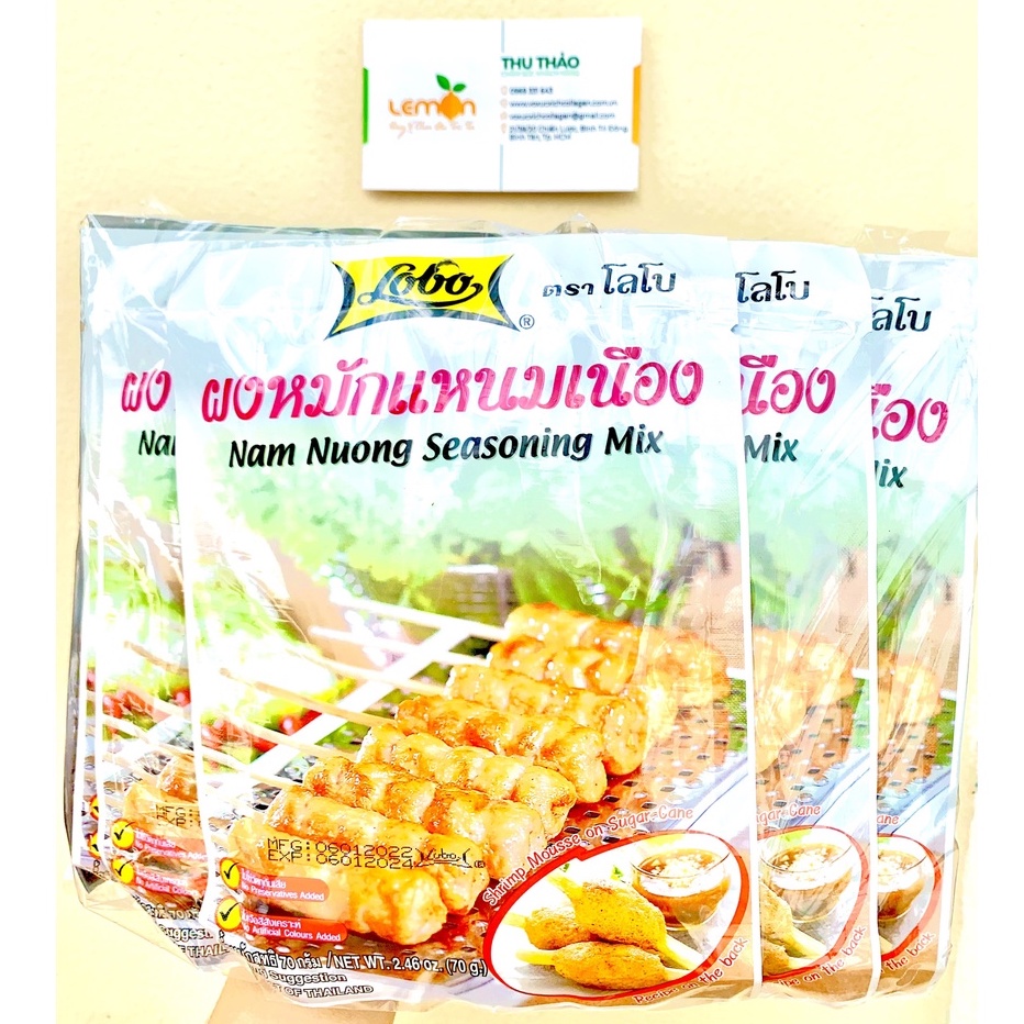 Combo 10 Gói gia vị làm nem nướng hiệu LOBO Thái Lan (gói 70g)