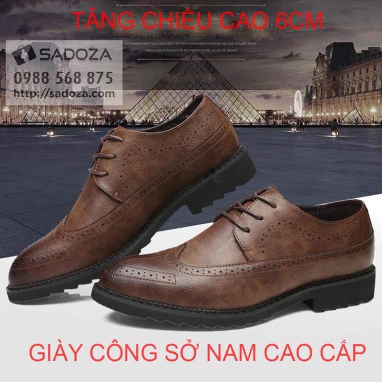Giày tây nam TĂNG CHIỀU CAO Hàn Quốc cao cấp phong cách cổ điển nam tính lịch lãm GD54 Có Sẵn ⚡ CHẤT sịn : ^ ` ! ' .