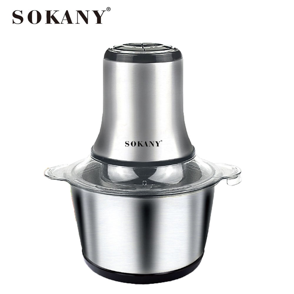 [ 1 ĐỔI 1 TẠI NHÀ - BẢO HÀNH 1 NĂM ] Máy xay thịt thực phẩm INOX SOKANY 3L - 800W xay được nhuyễn thịt làm giò chả