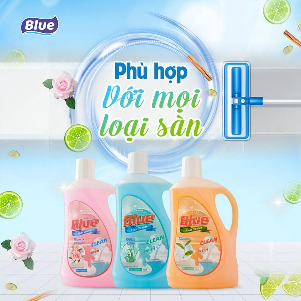 Nước Lau Sàn BLUE Hàn Quốc Chính Hãng 1L