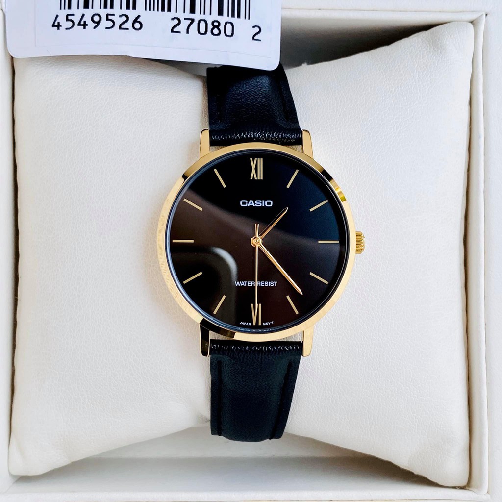 ĐỒNG HỒ NỮ DÂY DA CASIO LTP VT01GL-1B CAROT WATCH