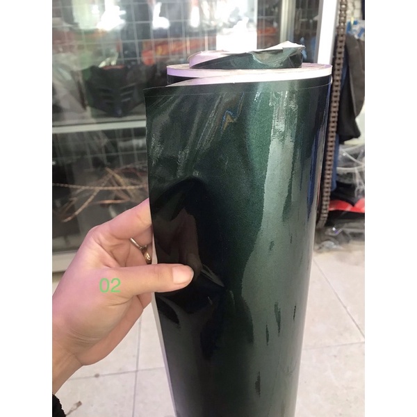 Decal nilong sơn xanh nhiều  màu bóng , nhám giấy cao cấp 3 lớp dán xe may ô tô dài 60cm rộng 1m