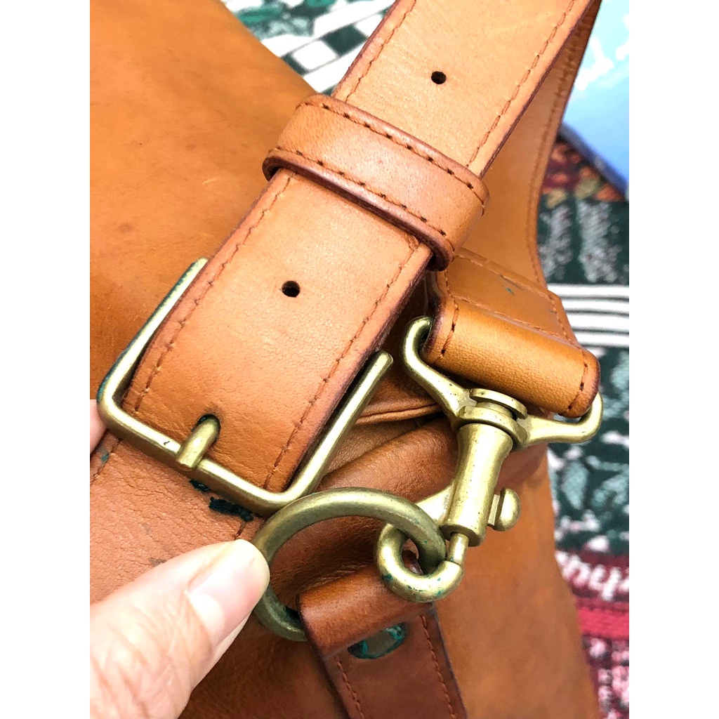 Túi đeo unisex da thật 100%, đã qua sử dụng