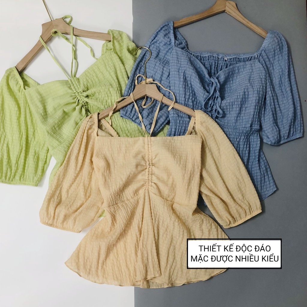 BIGSIZE Áo babydoll rút dây đũi nhún 55-80kg cho người béo mập Fabulous bigsize