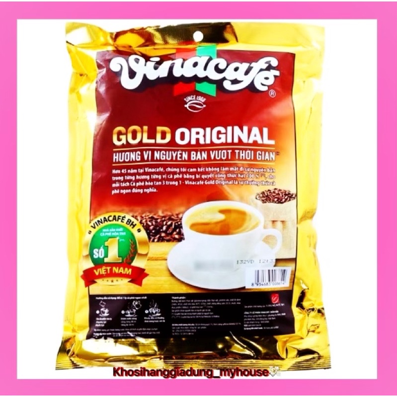 Cà phê sữa hoà tan Vinacafe' 3 Trong 1 Bịch 24 gói x 20g, thơm ngon