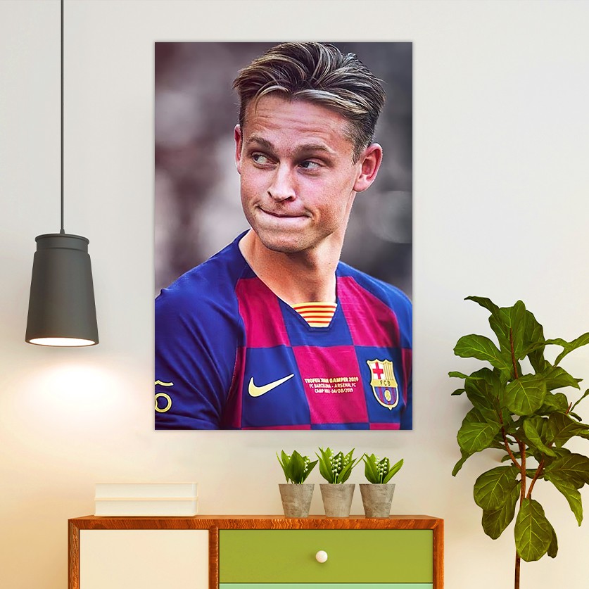 Decal Dán Tường Cầu Thủ Bóng Đá Frenkie De Jong | Decor Dán Tường Chất Liệu Giấy In PP Cao Cấp Kích Thước 40* 60
