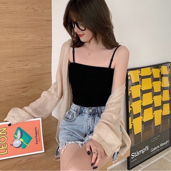 Áo Hai Dây Croptop 100% Cotton Madela, Áo Croptop 2 Dây