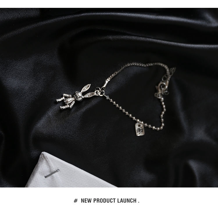 Vòng Tay Mặt Hình Thỏ Bằng Bạc Thời Trang Cho Cặp Đôi 22210