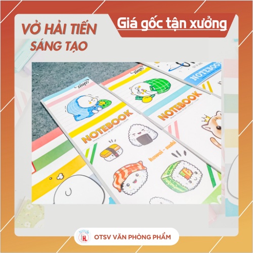 Combo 10 vở kẻ ngang HẢI TIẾN SÁNG TẠO 72 trang, 120 trang, giấy không bụi CHÍNH HÃNG CAO CẤP