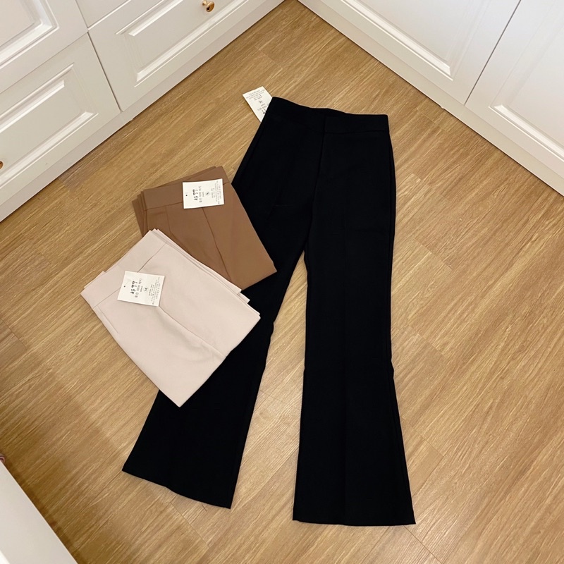 Quần ống loe chất tuyết mưa 1 cúc siêu tôn dáng