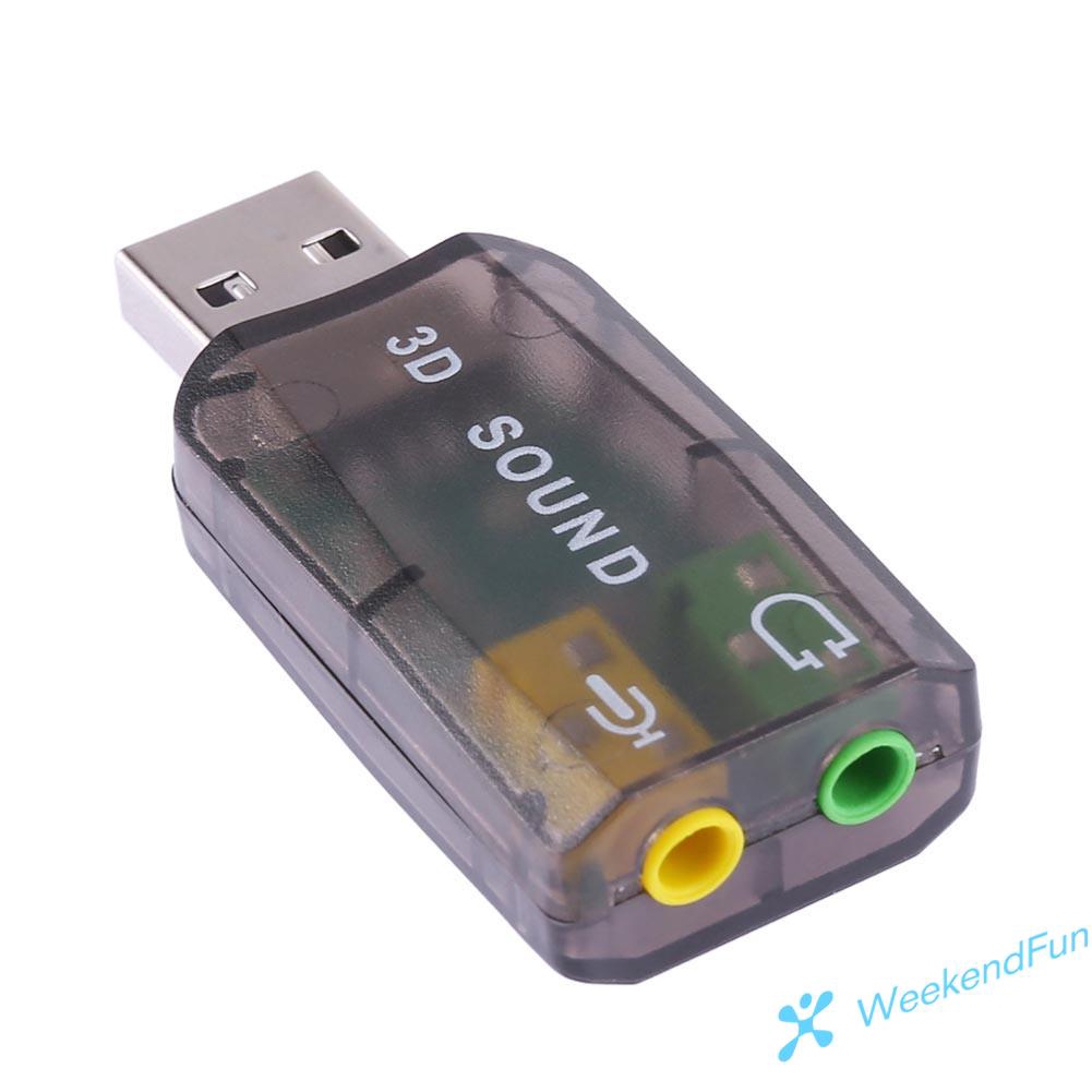 Card Âm Thanh Usb 5.1 Ch 3d Cho Máy Tính