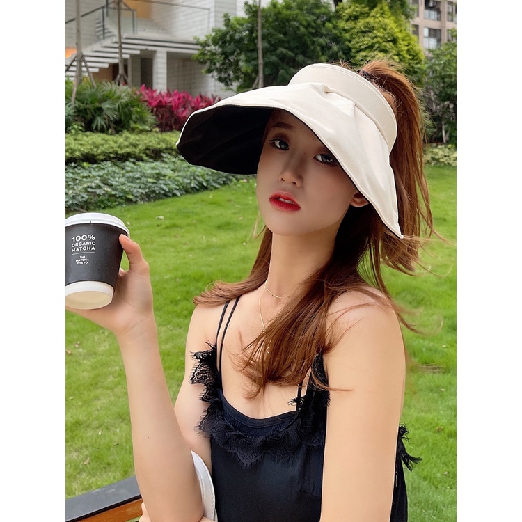 Mũ Vành Rộng Hở Đầu Chống Tia Uv Phong Cách Hàn Quốc Thời Trang Mùa Hè