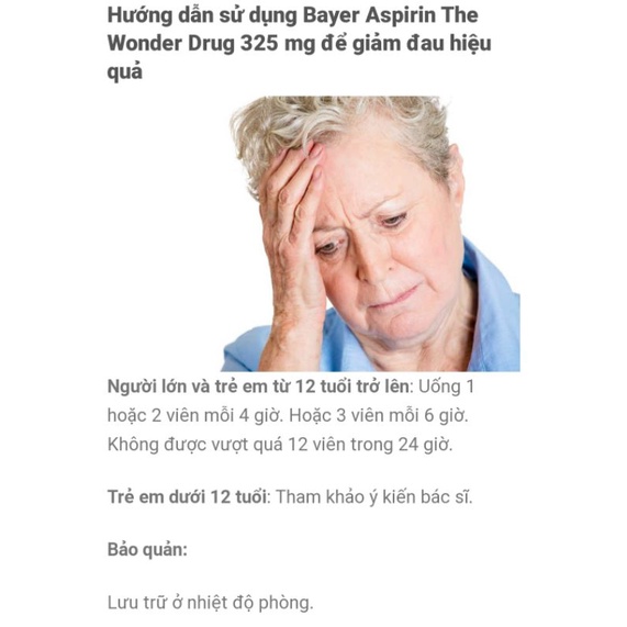 [3/2023] Viên aspirin 81mg &amp; 325mg