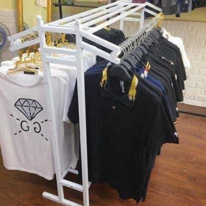 SAO TREO ĐÔ HAI NGĂN, SÀO KỆ ĐÔI, SÀO ĐÔI CHO SHOP THỜI TRANG, GIÁ KỆ TREO ĐỒ SHOP, GIÁ TREO ĐỒ 2 BÊN BẰNG SẮT HỒ CHÍ MI