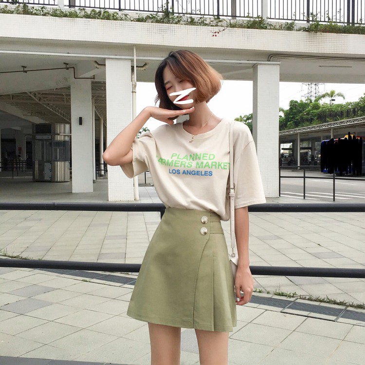 Chân Váy Xiaozhainv Dáng Chữ A Lưng Cao Dành Cho Nữ | BigBuy360 - bigbuy360.vn