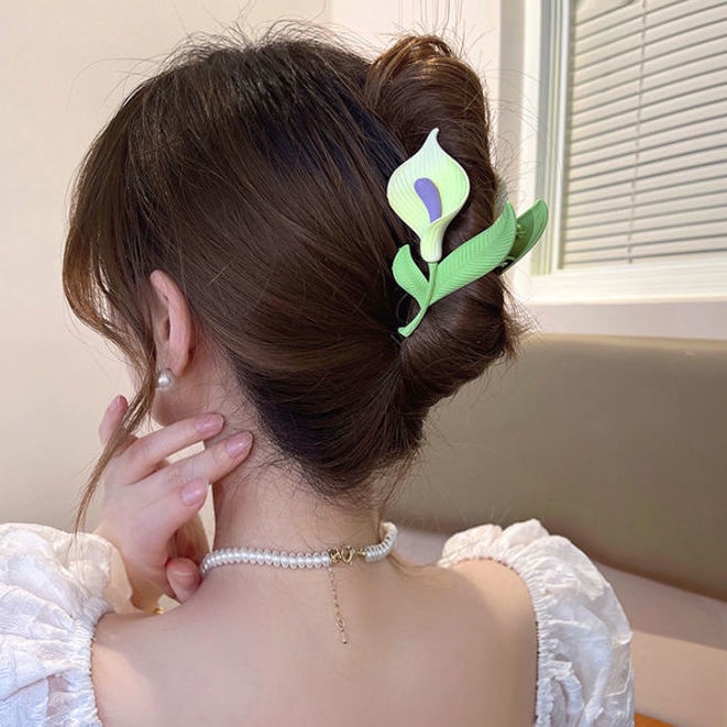 Kẹp Tóc Hình Hoa Màu Hồng Thanh Lịch Thời Trang Mùa Hè Cho Nữ