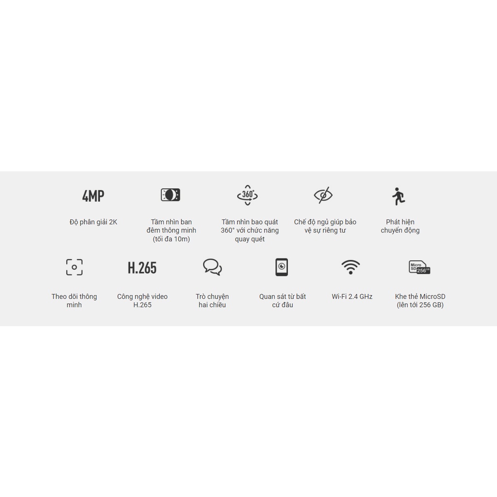 Camera Ezviz C6N 4MP 2K - Camera Wifi dòng Pan/Tilt Xoay 360 độ - Hàng chính hãng bảo hành 2 NĂM