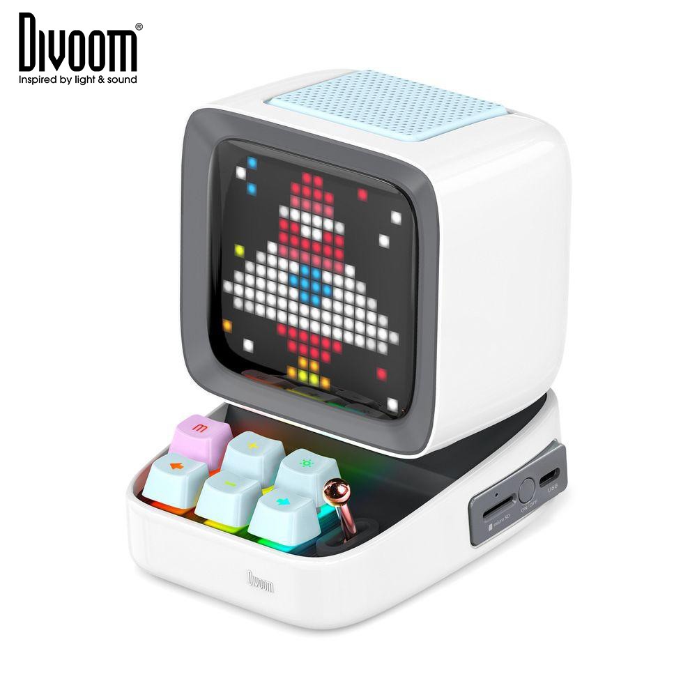 [New model] Loa thông minh Divoom Ditoo Plus 10W - Hình dáng máy tính cổ, màn hình LED 256 Full RGB, tích hợp APP DIVOOM