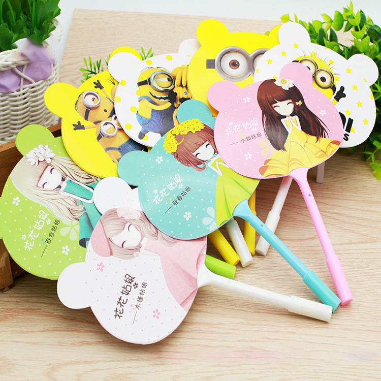 Bút bi quạt hình hoa quả dễ thương xinh xắn