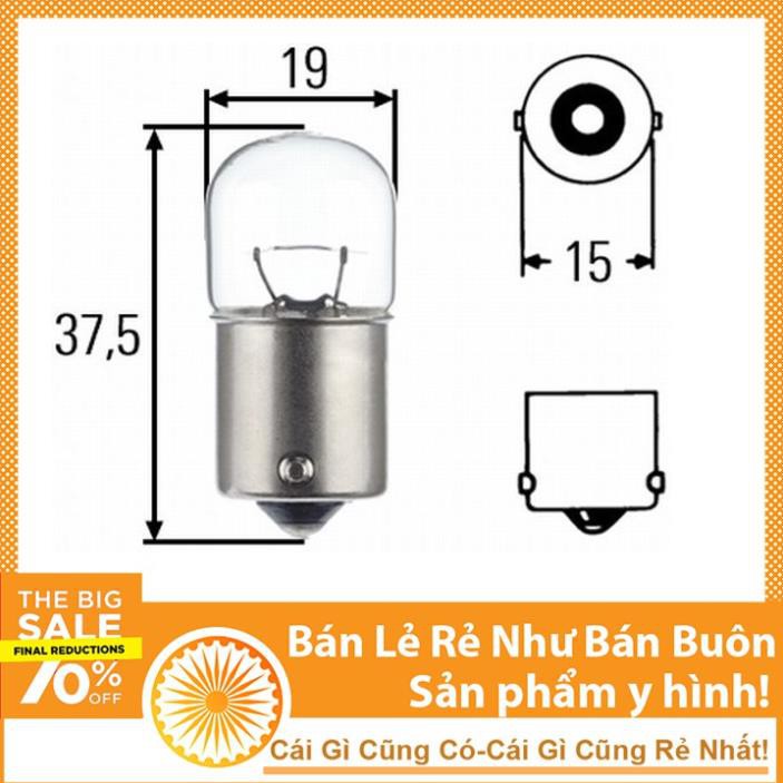 Bóng Đèn Dây Tóc Công Suất Cao 24V-10W - Bóng Đèn Hậu Xe Tải R10W BA15S