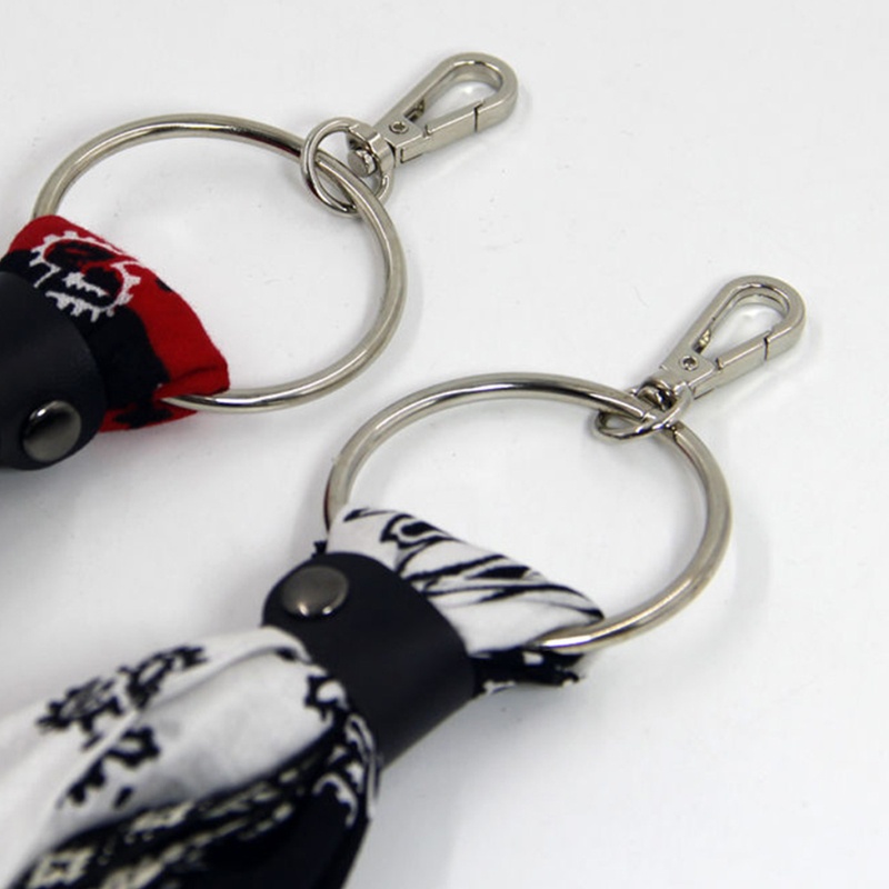 Khăn gắn móc khóa làm phụ kiện trang sức quần jean/túi phong cách hip hop punk cho nam nữ