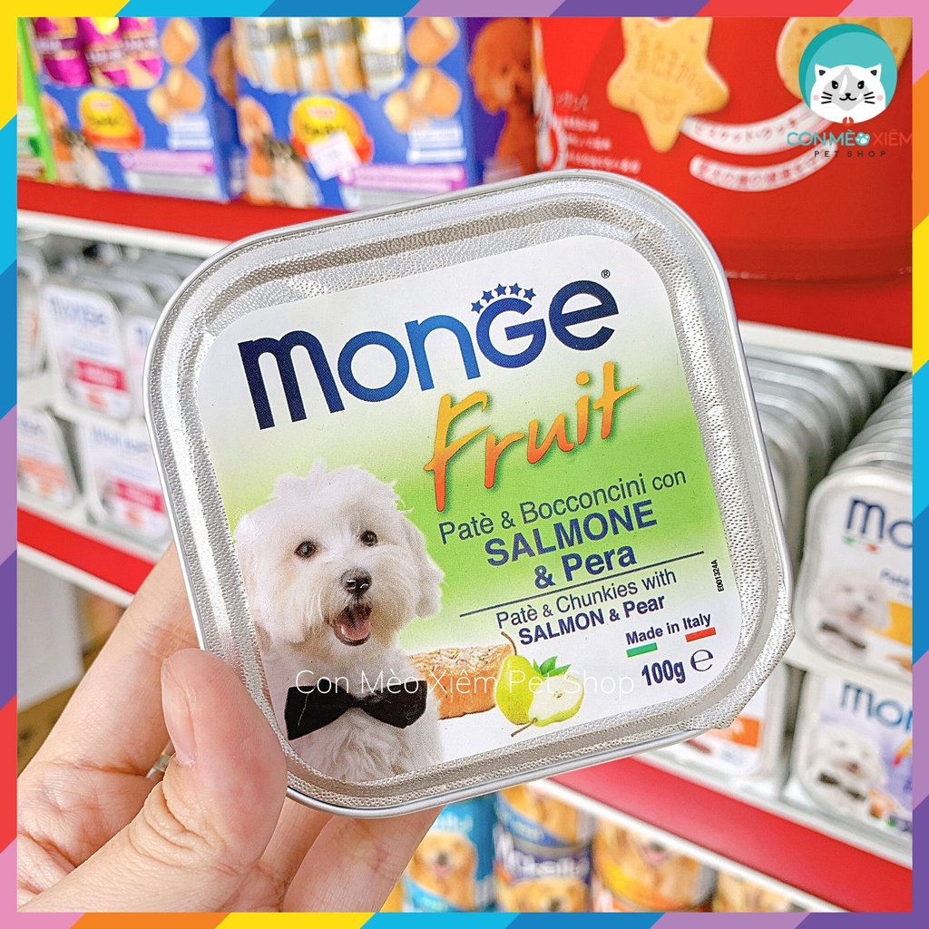 Pate cho chó Monge fruit 100g trái cây, thức ăn ướt tăng cân mập cún cưng con lớn nhỏ Con Mèo Xiêm