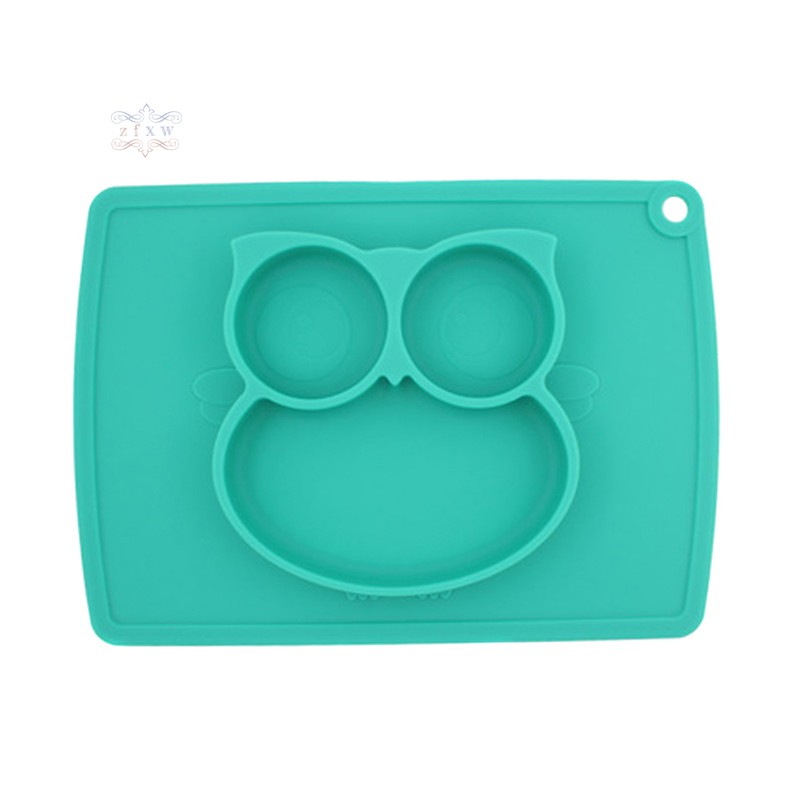 VN Khay Silicone Đựng Thức Ăn 3 Ngăn Tạo Hình Cú Dễ Thương Cho Bé
