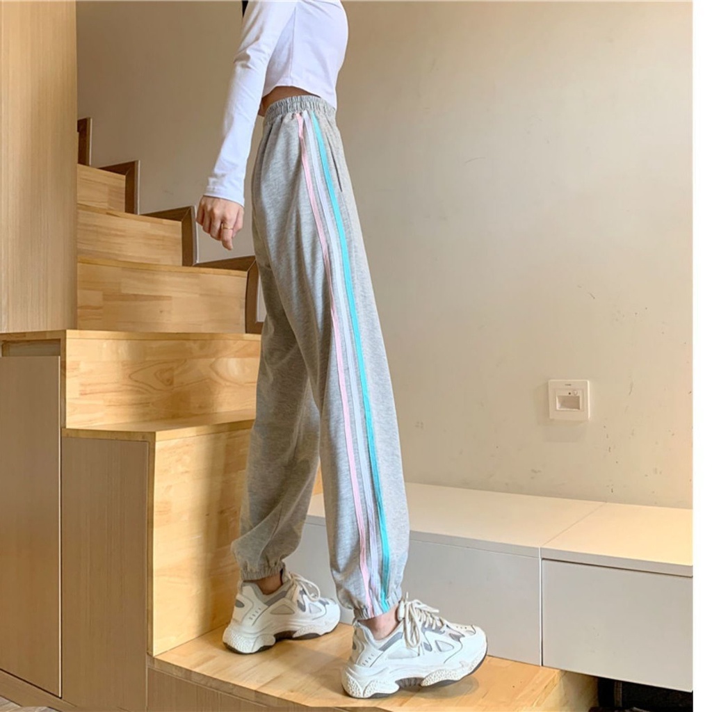 Jiashucheng Quần Legging Thể Thao Lưng Cao Dáng Rộng Thời Trang Xuân Hè Cho Nữ