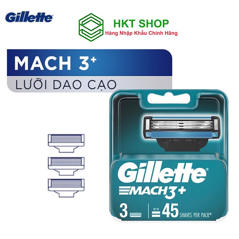 Lưỡi dao cạo Gillette Mach 3+ chính hãng - HKT Shop