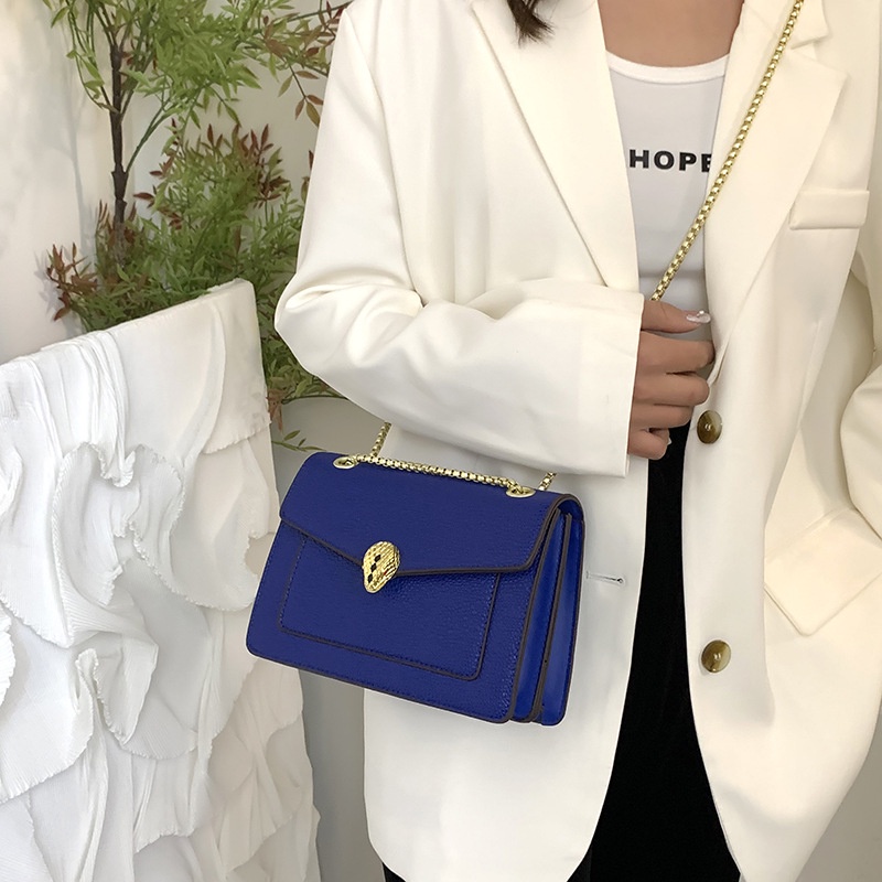 Túi đeo vai IELGY hình vuông cỡ nhỏ phối dây sợi xích ba chiều thời trang cao cấp cho nữ