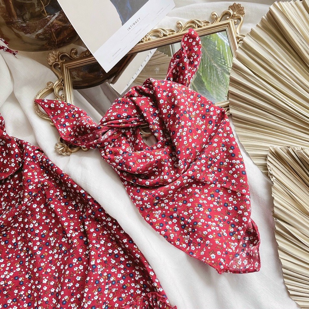 Đầm Maxi Hoa Nhún Ngực Tay Ngắn | BigBuy360 - bigbuy360.vn