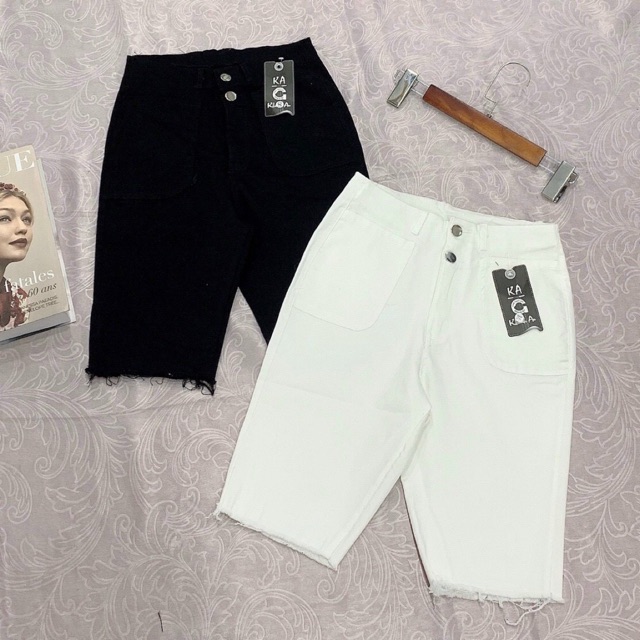 [ Freeship* BÁN GIÁ SỈ ] Quần kaki ngố ❤️ chất đẹp 2 màu trắng đen | BigBuy360 - bigbuy360.vn