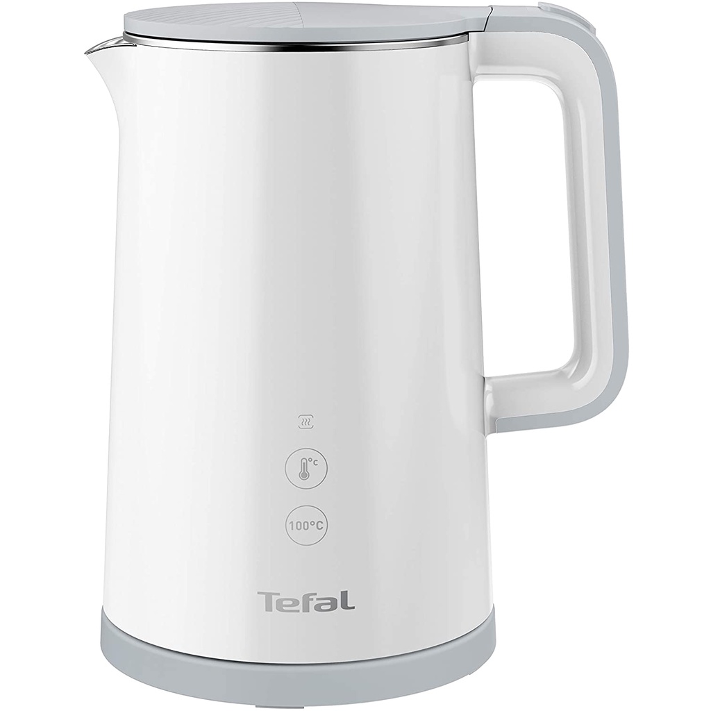 Ấm siêu tốc Tefal KO6931 Wesserkocher sense 1,5L có điều chỉnh nhiệt độ, vỏ ngoài cách nhiệt an toàn [hàng Đức]