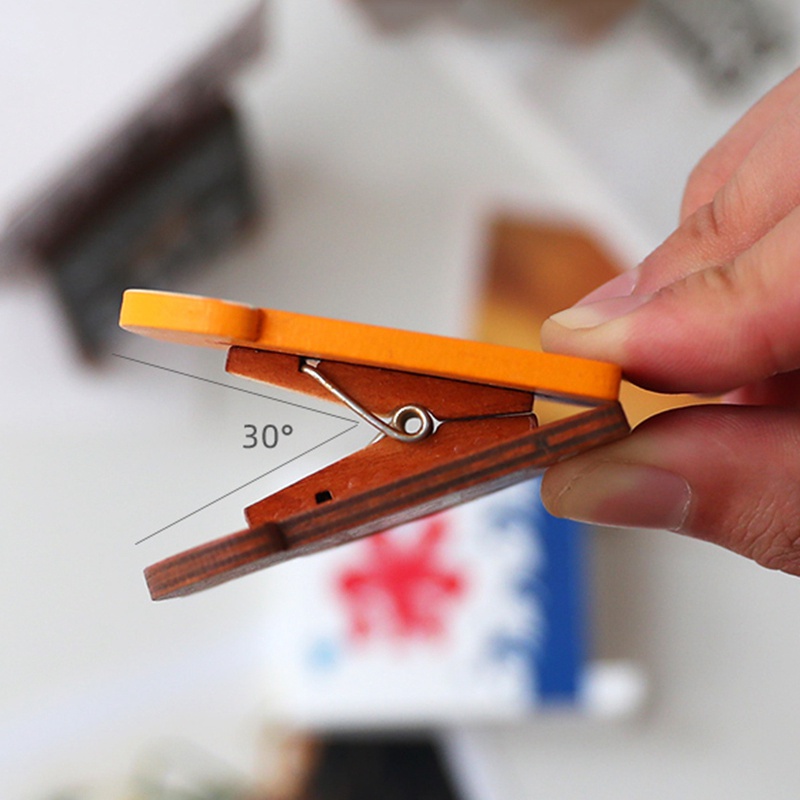 Kẹp Ảnh Bằng Gỗ Thiết Kế Hoạt Hình Sáng Tạo Giá Đỡ