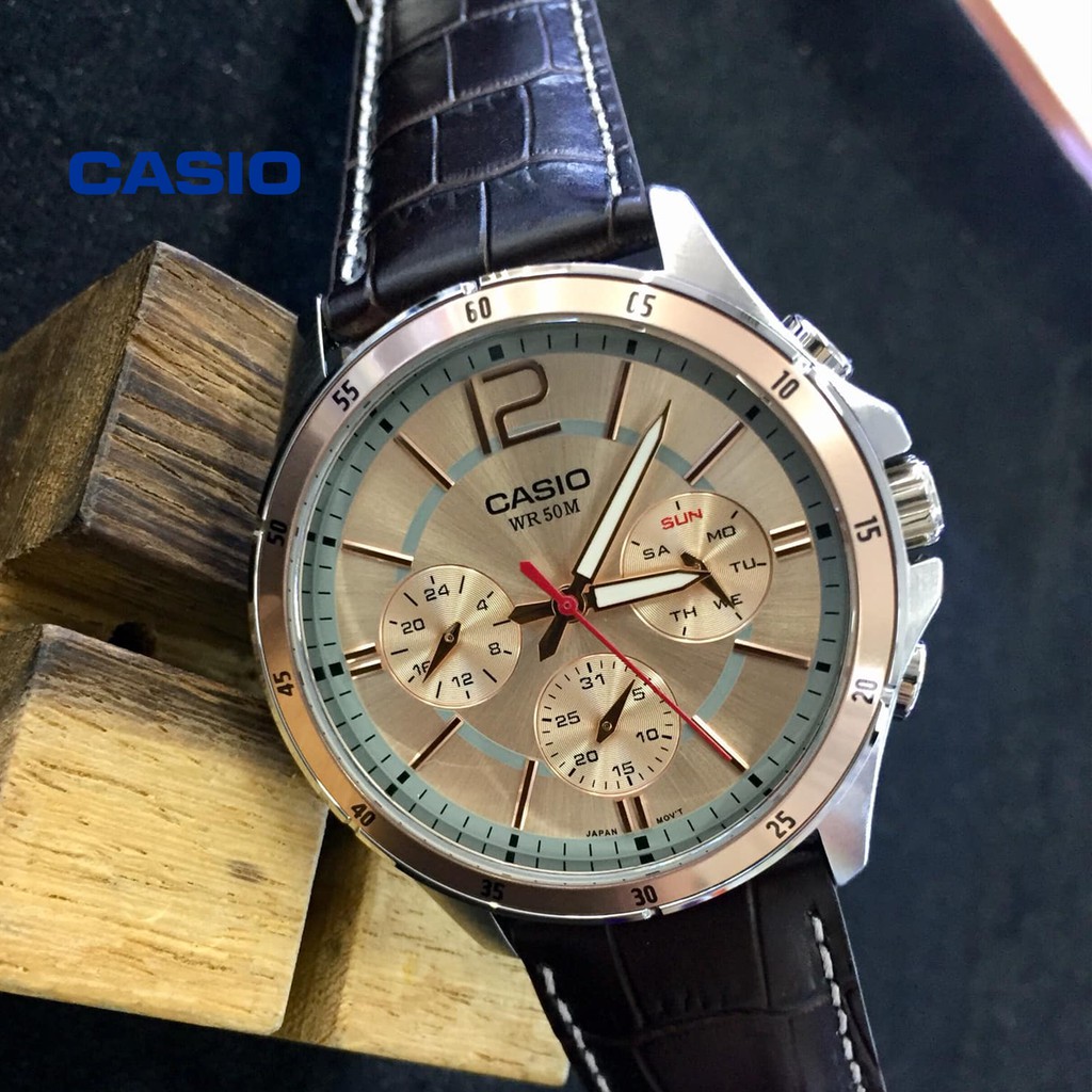 Đồng hồ nam CASIO MTP-1374L-9AVDF chính hãng - Bảo hành 1 năm, Thay pin miễn phí