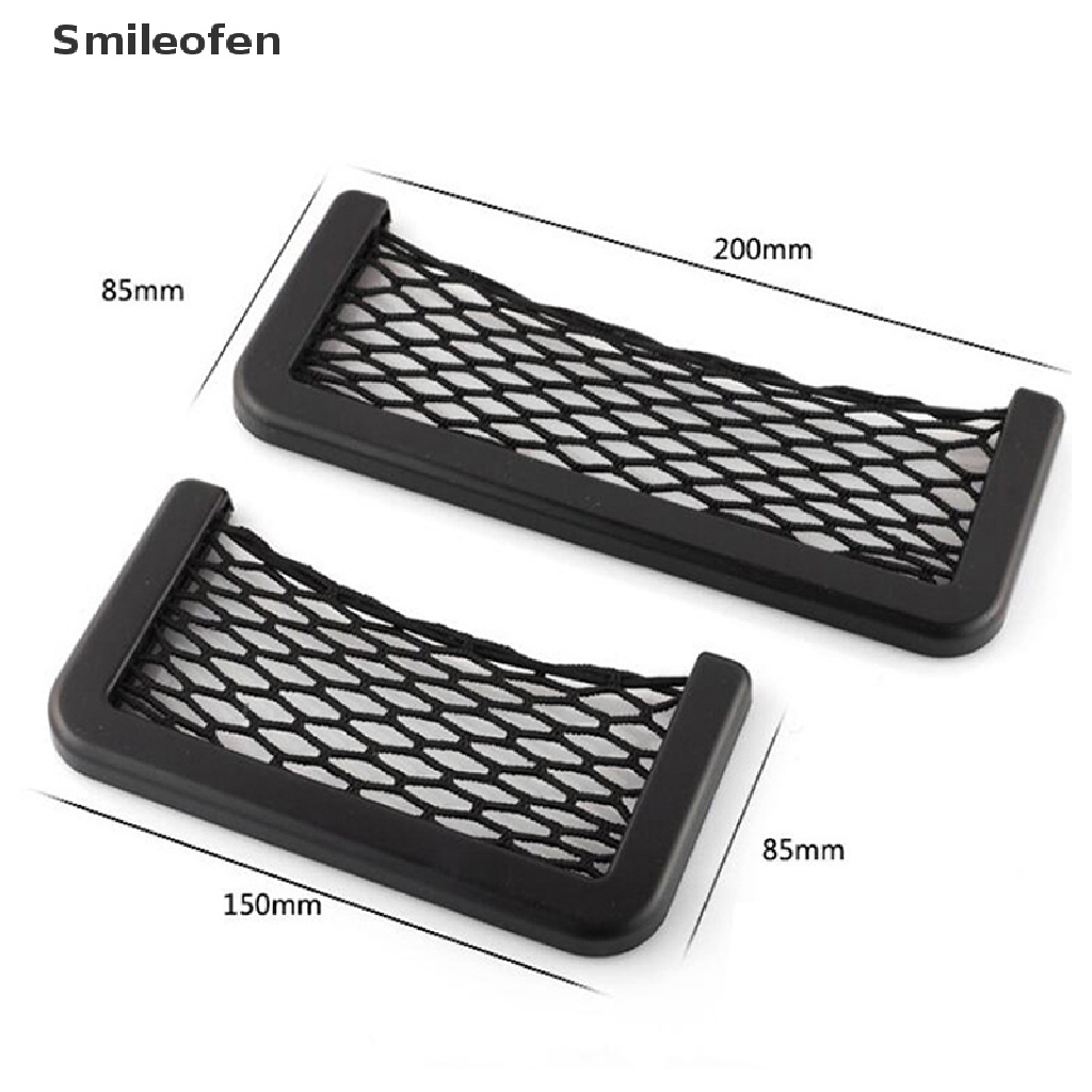 [Smileofen] Túi Lưới Đựng Điện Thoại Tự Dính Trên Xe Hơi