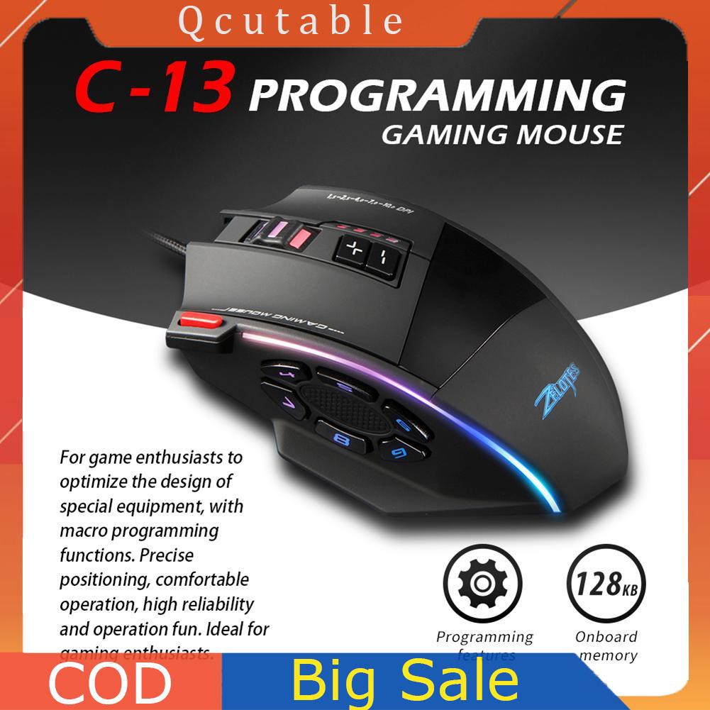 Chuột Gaming Zelotes C-13 13 Phím 10000dpi Có Thể Điều Chỉnh