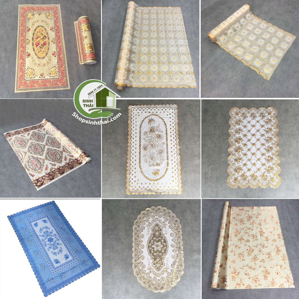 Tấm khăn trải bàn bằng nhựa họa tiết nổi không thấm nước