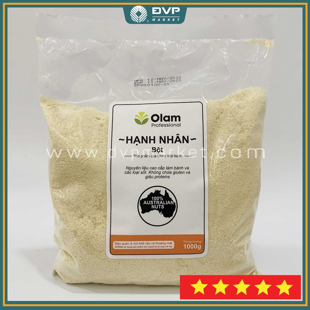 Hạnh nhân bột Olam 1kg - Không chất bảo quản, Nhập khẩu từ Úc