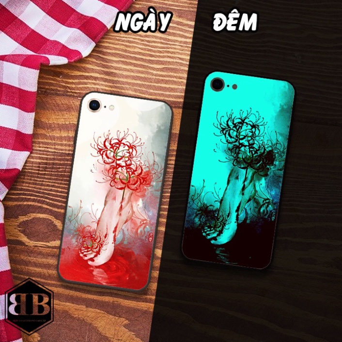 Ốp lưng kính Dạ Quang iphone 7 / iphone 8 phát sáng trong đêm chống trầy tốt
