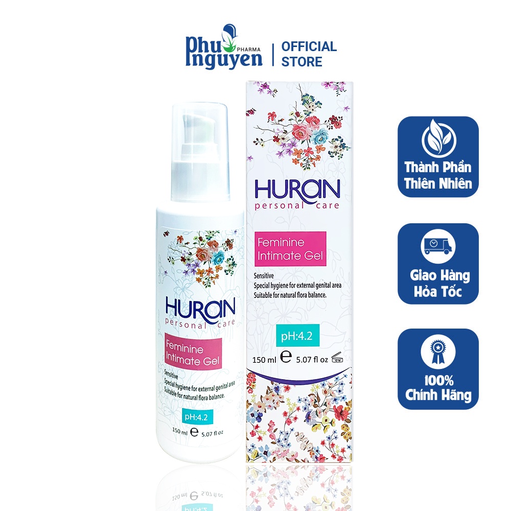 (Có Che Tên) Chai Dung Dịch Vệ Sinh Phụ Nữ Dạng Gel HURAN