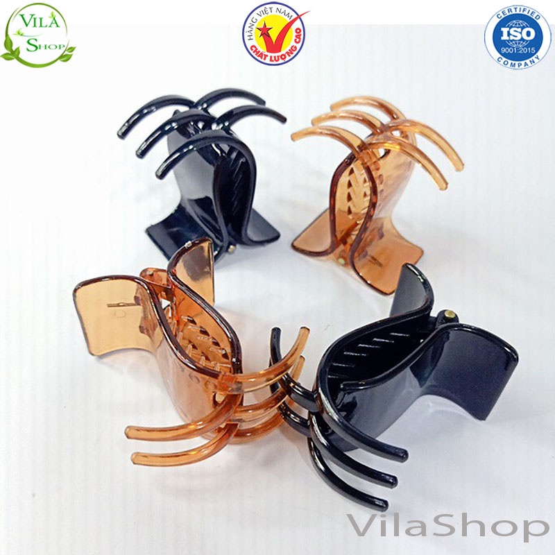 [ 6 Màu ] Kẹp Tóc, Kẹp Càng Cua 5 Răng, Chất Liệu Nhựa Trong Suốt Đa Dạng Màu Sắc Phù Hợp Nhiều Kiểu Tóc Đẹp