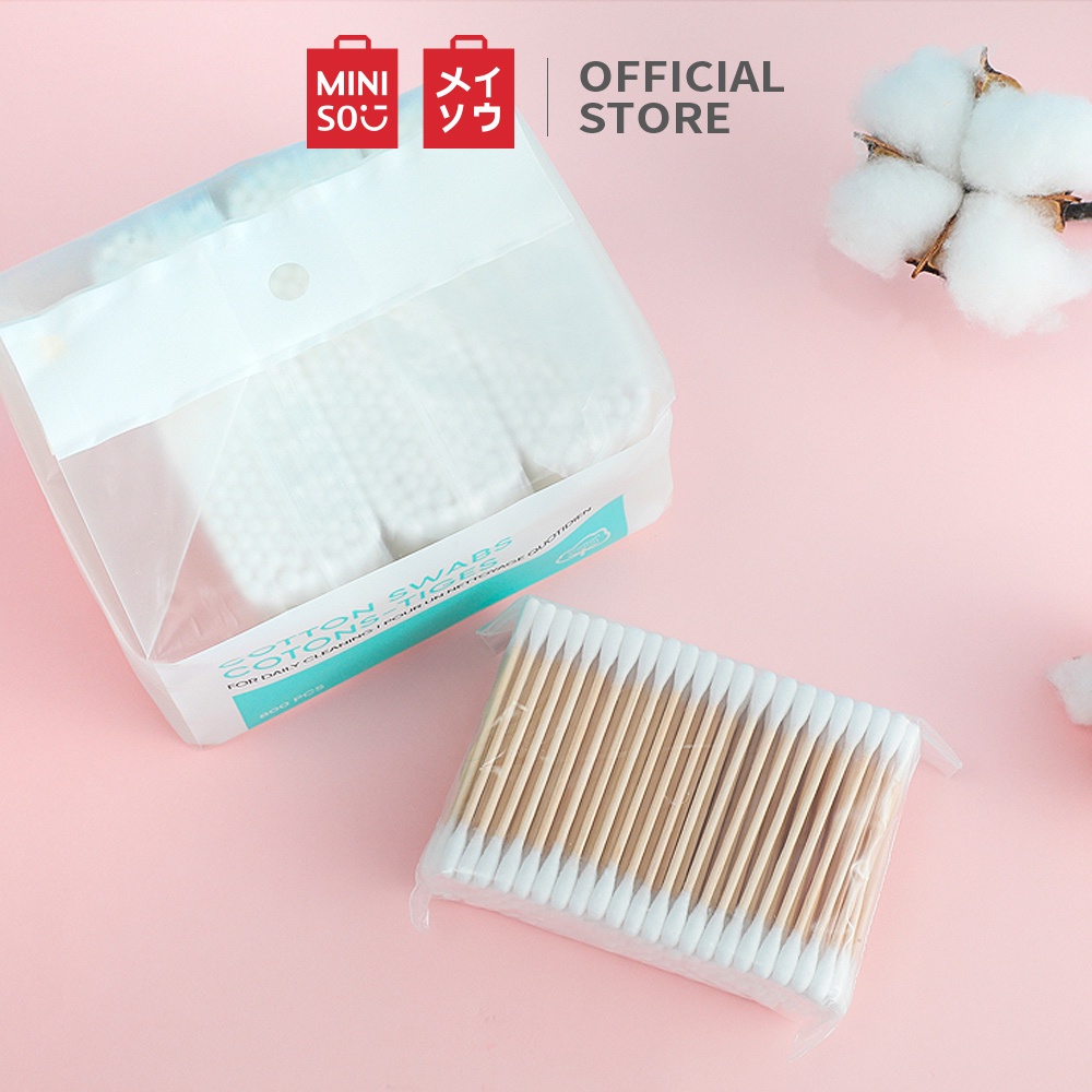 tăm bông ngoáy tai trang điểm loại Miniso 800 chiếc（Cotton Buds 4*200) - Hàng chính hãng tăm bông ráy tai