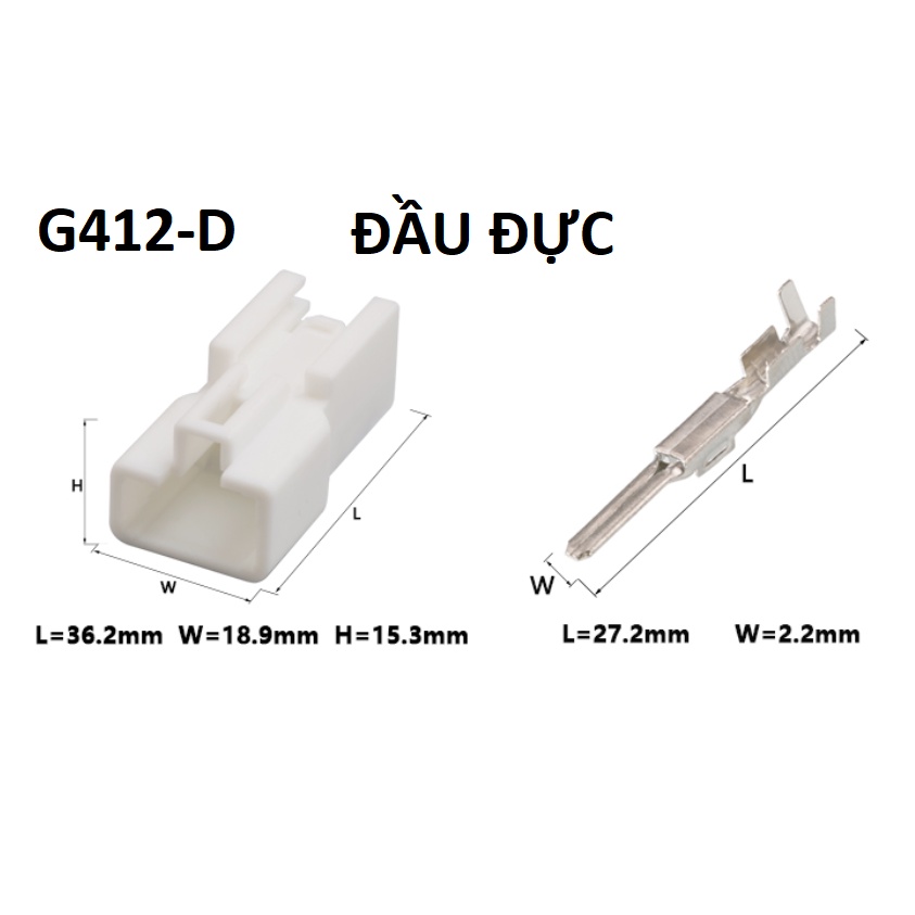 G412-Giắc cắm mái vòm cho đèn đọc sách 3 lỗ 2.2mm