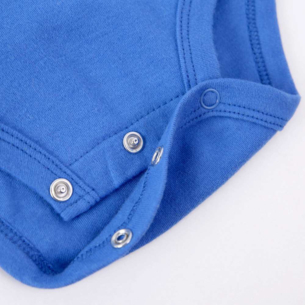 Áo liền quần Sanlutoz cotton tay dài màu xanh dương cho em bé