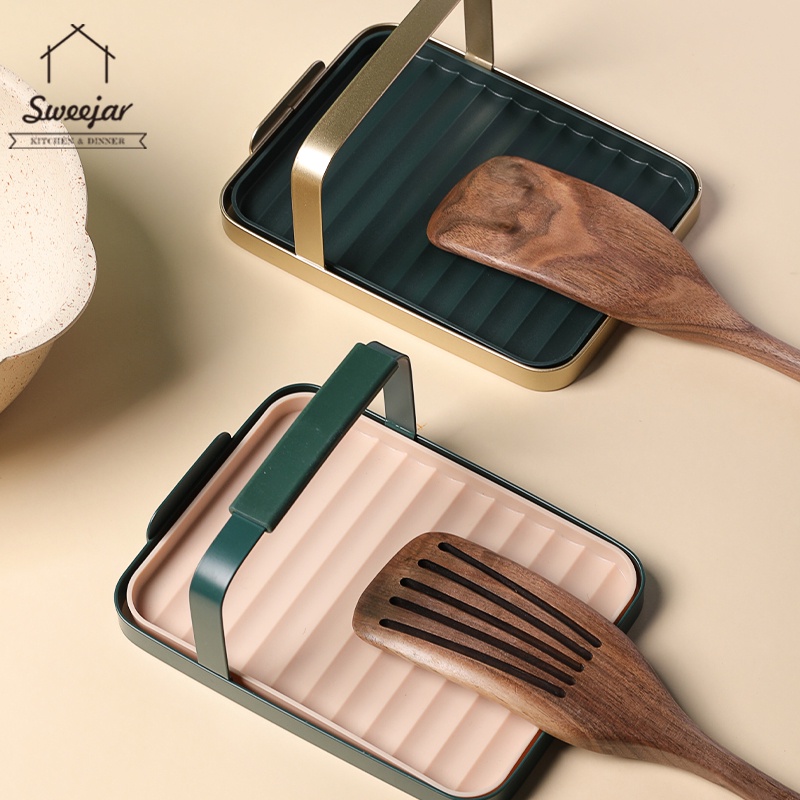 Khay SWEEJAR gác nắp nồi/ đũa muỗng giúp ráo nước có thể tháo rời tiện lợi