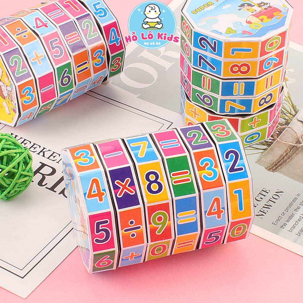 Đồ Chơi rubik toán học cho bé giải đố vừa chơi vừa học, phát triển tư duy logic Hồ Lô Kids