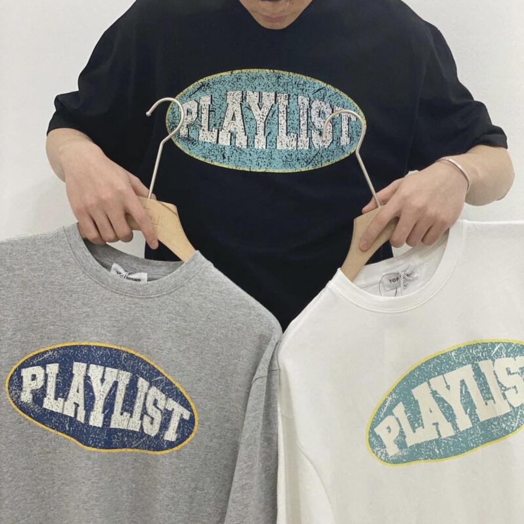 [Ảnh thật] Áo thun PLAYLIST cotton dáng rộng 137 | BigBuy360 - bigbuy360.vn