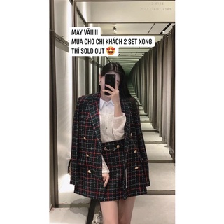 Áo blazer dạ tweed Zara