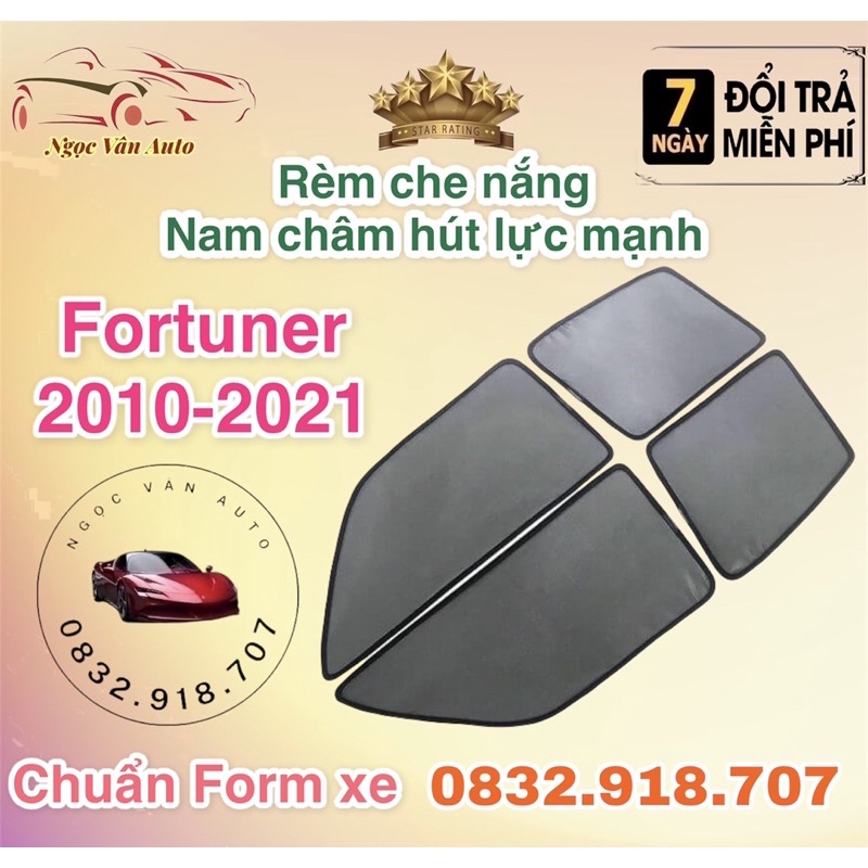 Rèm Che Nắng Nam Châm Fortuner 2010 - 2021 Hàng Loại 1